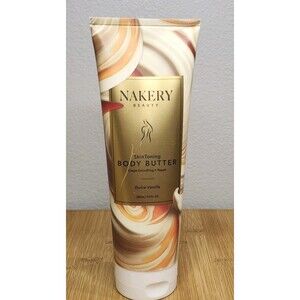 Nakery Beauty Skin Toning Body Butter 10 oz Dulce Vanilla Crepe Smoothing NEW
